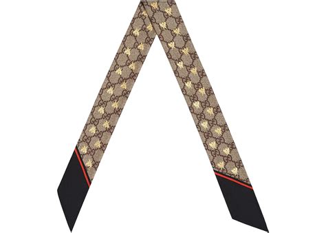 Gucci Gg Bees Silk Neck Bow Silk 